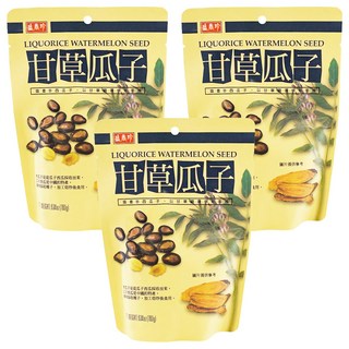 盛香珍 甘草瓜子 全素, 180g, 3包