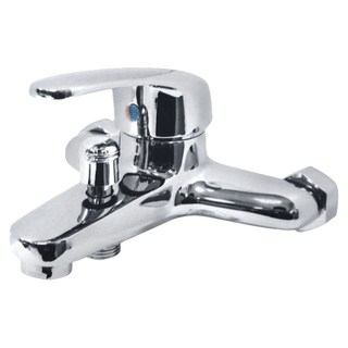 ForeverFun 永悅 經濟型單槍沐浴水龍頭主體 適用壁面出水安裝 銅鍍鉻材質 台灣產, 冷熱水孔中心距離16~20cm 冷熱水管牙規4分, 1個