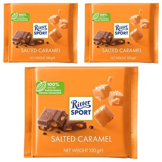 Ritter Sport 可可製品 鹽味焦糖口味, 100g, 3片