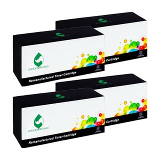 GREENRHINO 綠犀牛 HP CF410X/CF411X/CF412X/CF413X 410X 兼容環保碳粉匣 高容量 M377dw/M452dn適用, 1套, 黑色 + 紅色 + 黃色 + 藍色