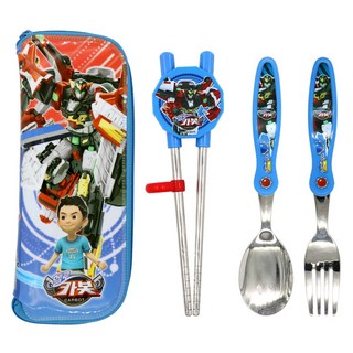 LE BARN 衝鋒戰士16 充實矯正筷全套組, 混合顏色, 1個, 湯匙 + 筷子 + 叉子 + 收納盒