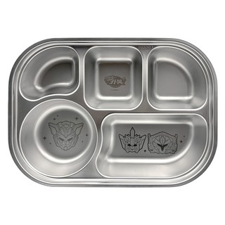 LE BARN Hello Carbot 16 可堆疊不鏽鋼5格餐盤, 混合色, 1個, 單品