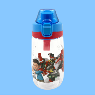 LE BARN 兒童用 Hello Carbot 16 手提一鍵式水瓶, 混合顏色, 1個, 500ml