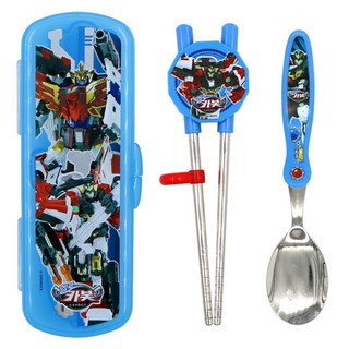 르번 헬로카봇16 한손에 수저 + 케이스 세트, 혼합색상, 1개, 스푼 + 젓가락 + 케이스