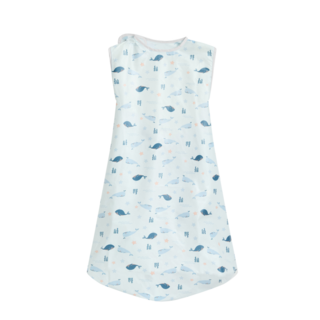 babyclo 全罩式餐桌背心圍兜, 藍色鯨魚款, 1件, 1件