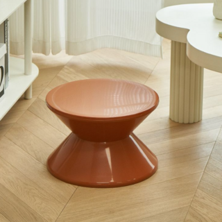 Mocoa 沙漏造型裝飾矮凳 2層, 棕色, 1個