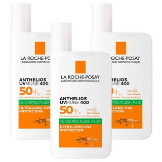 LA ROCHE POSAY 理膚寶水 台灣公司貨 安得利控油防曬液, 50ml, 3瓶