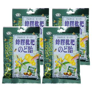 綠得製菓 蜂膠枇杷喉糖, 100g, 4盒