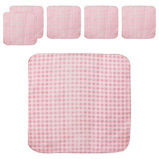 PUKU 藍色企鵝 典雅紗布手帕 Set 100%紗布 3入, 30 x 30cm, 粉色, 6入