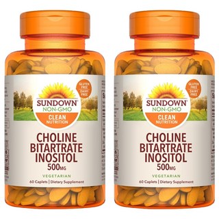 SUNDOWN NATURALS 日落恩賜 孕寶膽鹼 + 肌醇加強錠, 60顆, 0.8g, 2罐