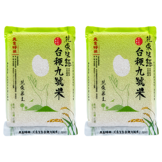 天生好米 花東生態 台稉九號米, 1.5kg, 2包, CNS二等