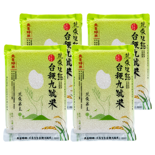 天生好米 花東生態 台稉九號米, 1.5kg, 4包, CNS二等