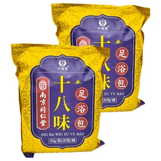 興宛堂 南京同仁堂 18味草本 中藥泡腳包 30包, 900g, 2袋