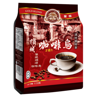 咖啡樹牌檳城濾袋式經典咖啡烏 黑咖啡經典原味, 11g, 20包, 1袋