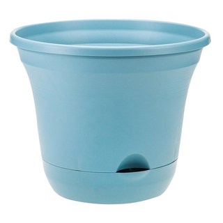 300型 圓形自吸水花盆 含托盤 PY-2052, 藍色, 1個