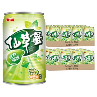 泰山 仙草蜜禮盒 經典原味 龍眼蜜添加, 330g, 24罐