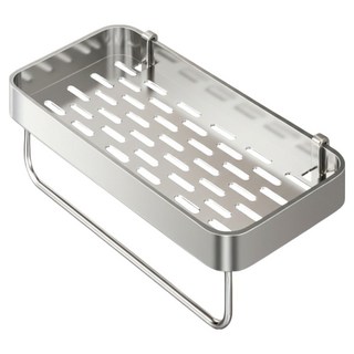 費歐家 蓮蓬頭置物架 附桿, 1個, 銀色