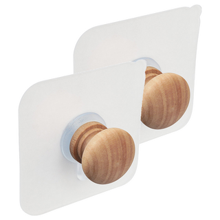 TRENY 免釘原木掛勾, 淺色, 2入