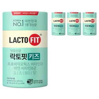 Chong Kun Dang 鍾根堂 LACTO-FIT 孩童益生菌粉隨身包 60條入, 120g, 4罐