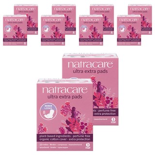 나트라케어 엑스트라 패드 생리대 날개형, 대형, 8개입, 10개