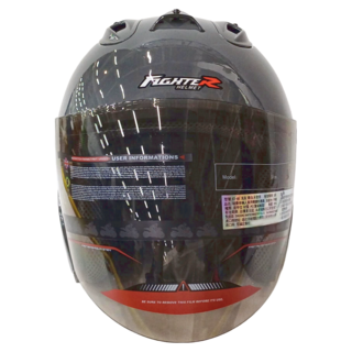 普通型露臉式機車防護頭盔 含一層護目鏡 R3-A6, 水泥灰