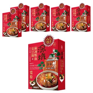 中農粉絲 馬尾絲 深坑麻辣鴨血臭豆腐寬粉, 535g, 6盒