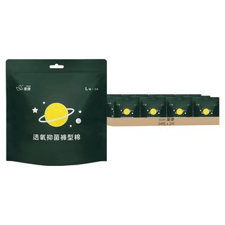 icon 愛康透氧抑菌褲型棉 舒適安心, L(臀圍85~105cm), 2片, 24包