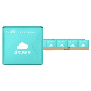 icon 愛康 透芯涼感衛生棉, 量少型(19cm), 9片, 48包