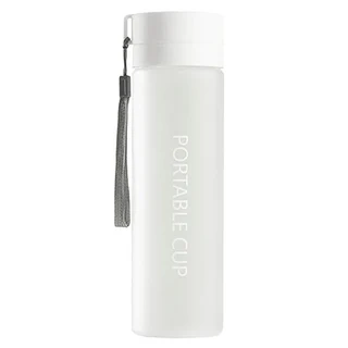 PORTABLE CUP 霧面運動水壺 800ml PC材質 密封防漏 內置茶隔, 簡約白, 1個