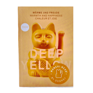 DONKEY 幸運繽紛招財貓 迷你款- 10cm, 深黃色