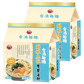 台酒 台酒麵攤 鮮蝦魚板雙饗湯麵, 8包