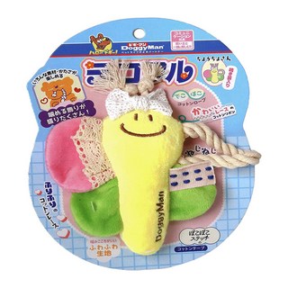 DoggyMan 多格漫 寵物狗咀嚼玩具 85854, 蝴蝶 黃色 + 綠色 + 粉色, 1個