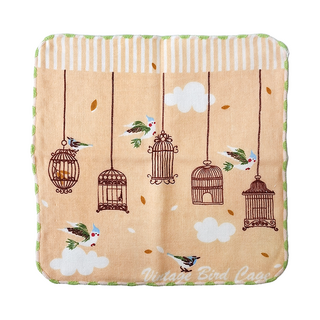 Gemini 雙星毛巾 自由窗外紗布小方巾 100%純棉 24*24公分 橘色, 3條