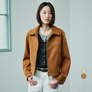 MIND BRIDGE 女款 Couture 麂皮拉鍊卡車司機夾克 MZJP2273