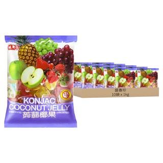 盛香珍 大蒟蒻椰果 綜合, 1kg, 10盒