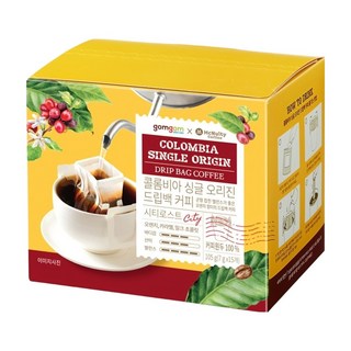 gomgom 哥倫比亞單品濾掛式咖啡 7g x 15包, 1盒