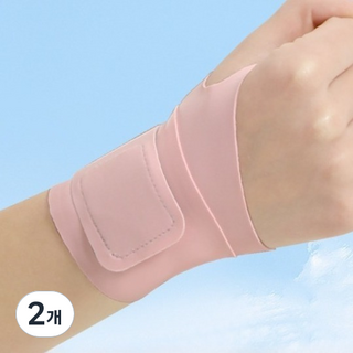 초박형 통기성 스포츠 손목보호대, 핑크, 2개