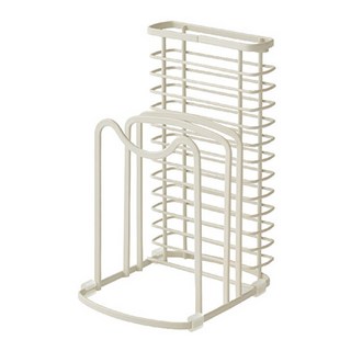 樂司廚品 小鐵刀具砧板架 奶茶系收納 暖心食尚, 白色, 1個