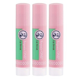 MENTHOLATUM 曼秀雷敦 Repair One 角質護理護唇膏 無色無香味 唇部保濕 修護, 3.6g, 3支