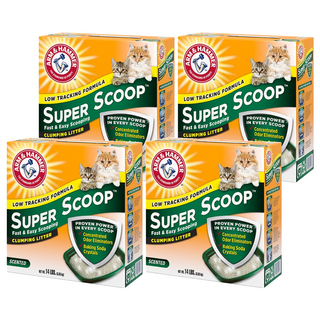 ARM&HAMMER 超凝結貓砂 低粉塵 添加小蘇打, 清香味, 6.35kg, 4盒