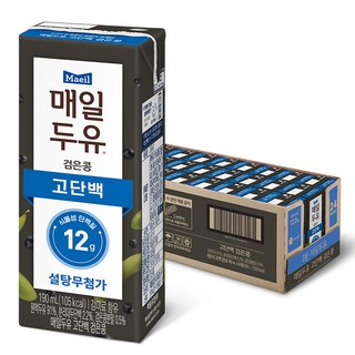 Maeil Soy Milk 高蛋白黑豆奶, 190ml, 24入