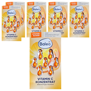 dm Balea芭樂雅 維他命C精華膠囊 深層潤澤 改善乾燥 溫和輕盈 德國製造, 7ml, 6組