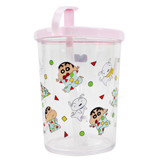 Dung Jin 敦景 蠟筆小新吸管杯, 280cc, 粉色, 1個