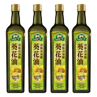 得意的一天 頂級高油酸葵花油 富含維生素E 無添加物 適合高溫烹調, 750ml, 4瓶