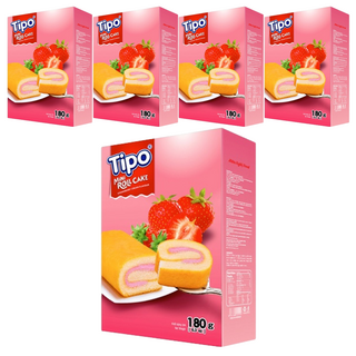 Tipo 瑞士捲 草莓口味, 180g, 5盒