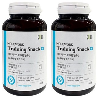 노즈워크 강아지 간식 트레이닝 스낵, 고구마맛, 150g, 2개
