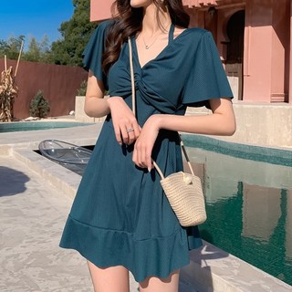 Bonarion 修身大尺碼海灘泳裝, 可愛綠