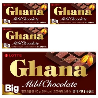 LOTTE 樂天 牛奶巧克力, 110g, 4片