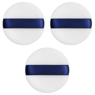 小麥購物 蜜粉粉撲 D067 大(7 x 7 x 2cm) 白色 - 柔軟親膚 打造精緻妝容, 3個