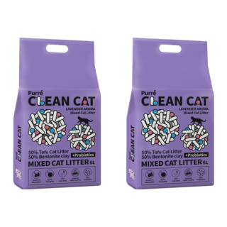 Purré Clean Cat 乾淨貓混合貓砂 6L, 2包, 薰衣草